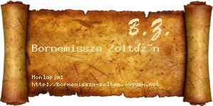 Bornemissza Zoltán névjegykártya